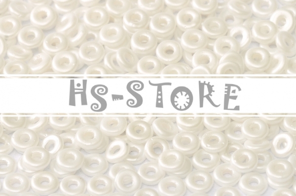 O-Beads 2x4mm Alabaster Pastel White 5gr.