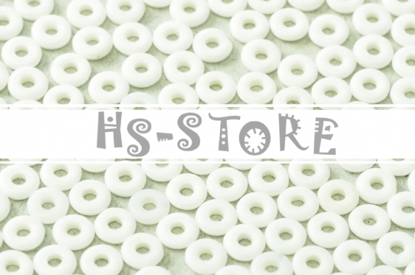 O-Beads 2x4mm Chalk White 5gr.