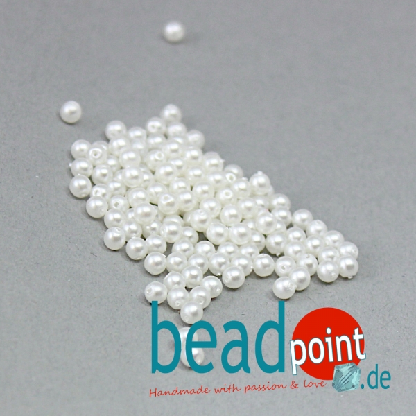 Matted 3 mm White Satin  150 St