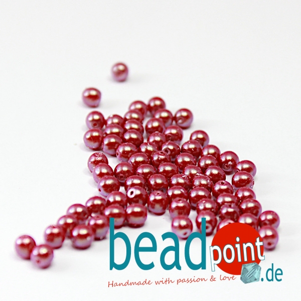 Pearl Shell 4 mm Cranberry  120 St