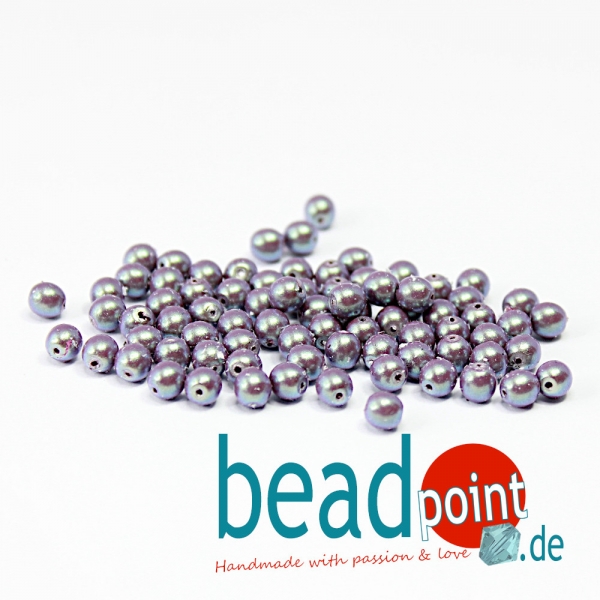Pearl Shell 4 mm Plum  120 St