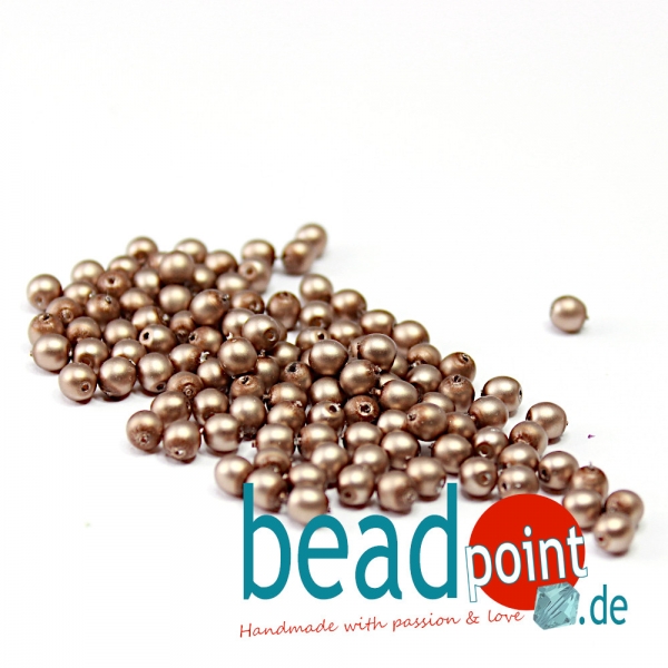 Matted 4 mm Taupe Satin  120 St