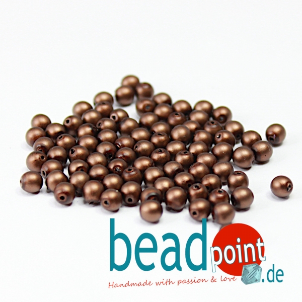 Matted 4 mm Brown Satin  120 St