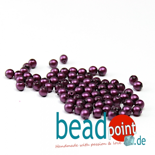 Matted 4 mm Grape Satin  120 St