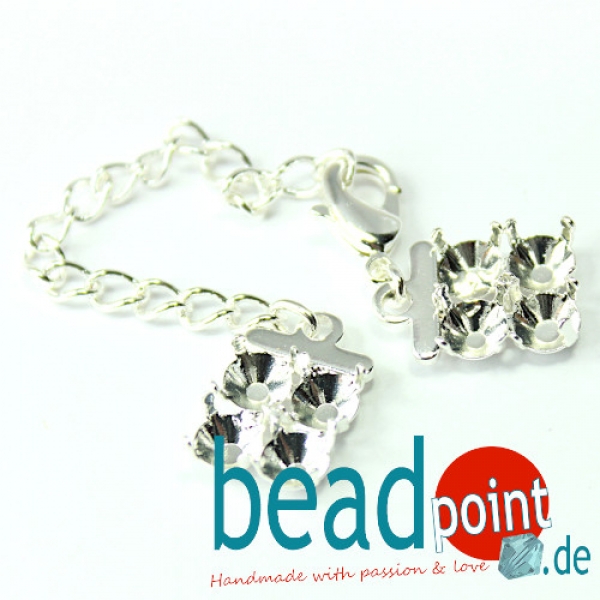 Verschluss 2reihig silver, Banding4You