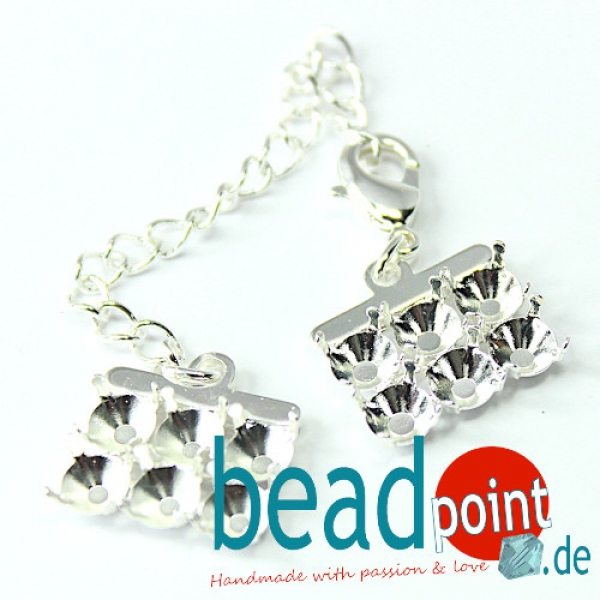 Verschluss 3reihig silver, Banding4You