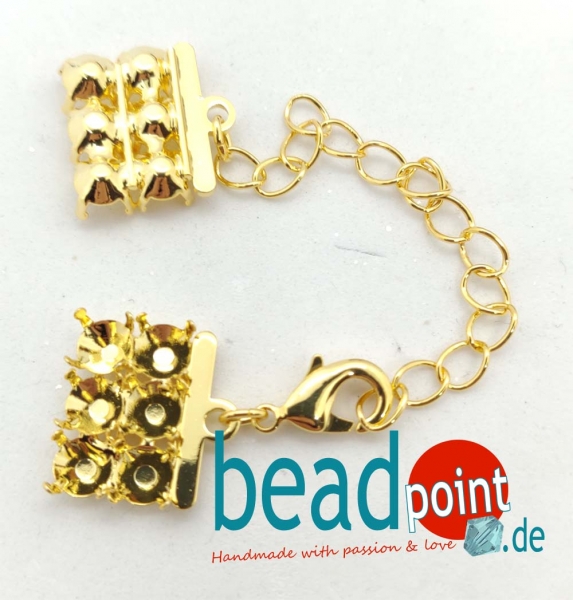 Verschluss 3reihig goldf, Banding4You