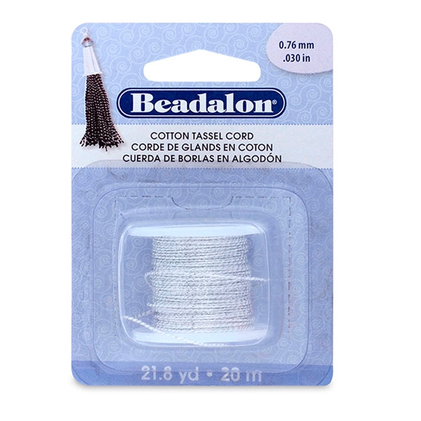 Cotton Met Silv on White 20M