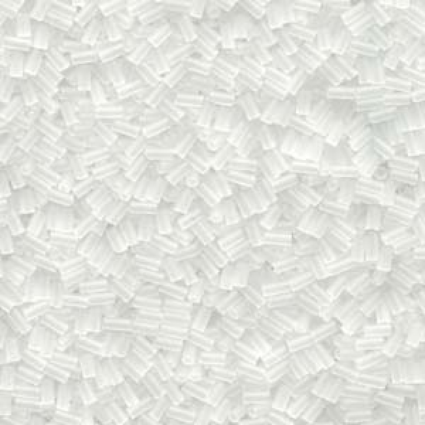 Bugle/Stäbchen 3mm 10gr matt transp. crystal