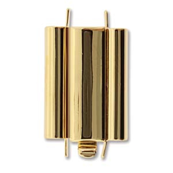 Beadslide 10x18mm gold plated