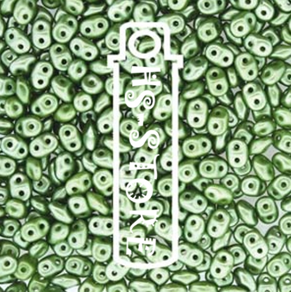 MINIDUO 2X4MM PASTEL OLIVINE-APPX 8GM/TB