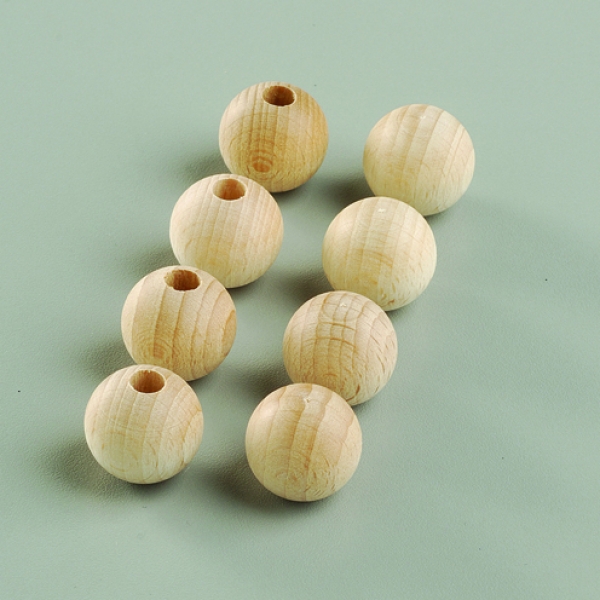 Rohholzkugeln 1/2gebohrt 30mm
