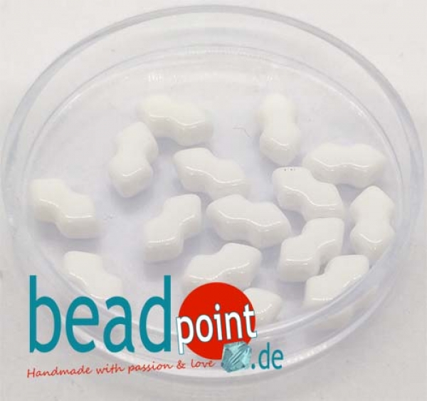 Spear Bead White 5x9mm 50 Stück