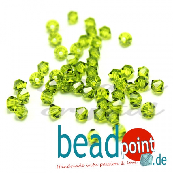 Delara MC Bead Bicone Olivine 3mm 50 Stück