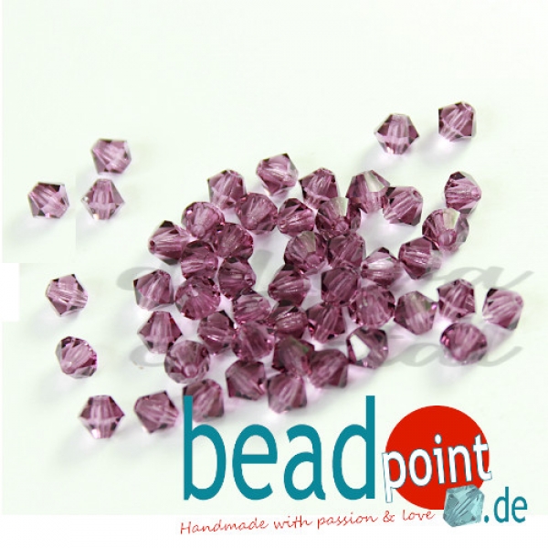 Delara MC Bead Bicone Amethyst 4mm 50 Stück