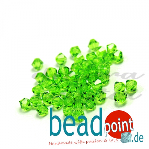 Delara MC Bead Bicone Peridot 4mm 50 Stück