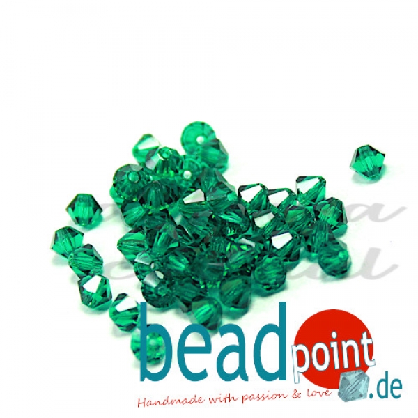 Delara MC Bead Bicone Emerald 4mm 50 Stück