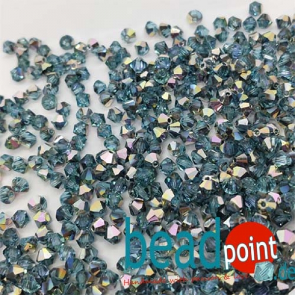 Delara MC Bead Bicone Aquamarine Sakura 4mm 50 Stk.