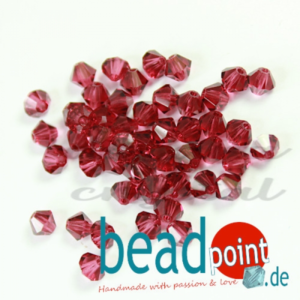 Delara MC Bead Bicone Fuchsia 4mm 50 Stück