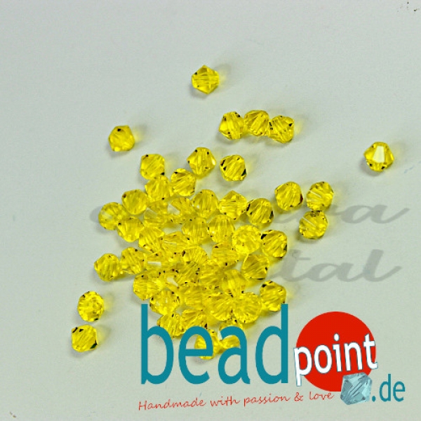 Delara MC Bead Bicone Citrine 4mm 50 Stück