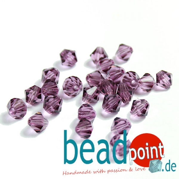 Delara MC Bead Bicone Amethyst 6mm 25 Stück