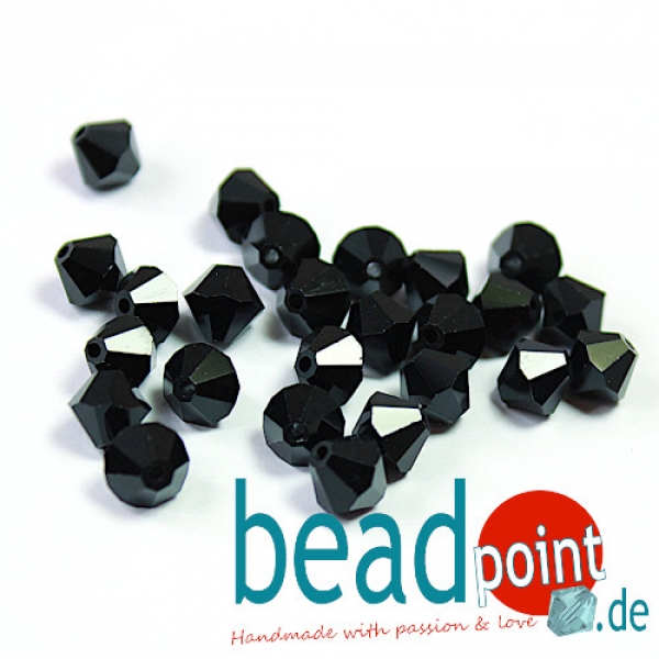 Delara MC Bead Bicone Jet 6mm 25 Stück