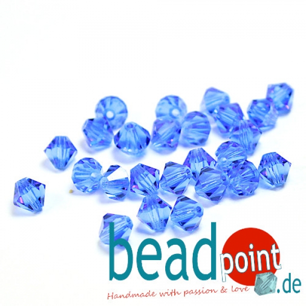 Delara MC Bead Bicone Sapphire 6mm 25 Stück