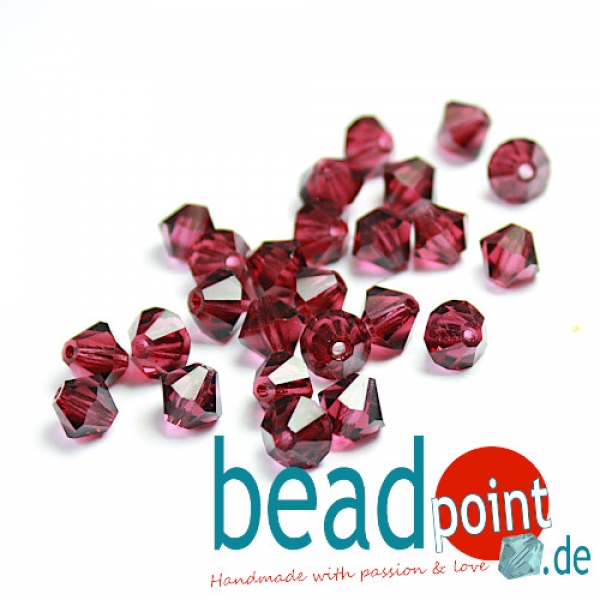 Delara MC Bead Bicone Fuchsia 6mm 25 Stück