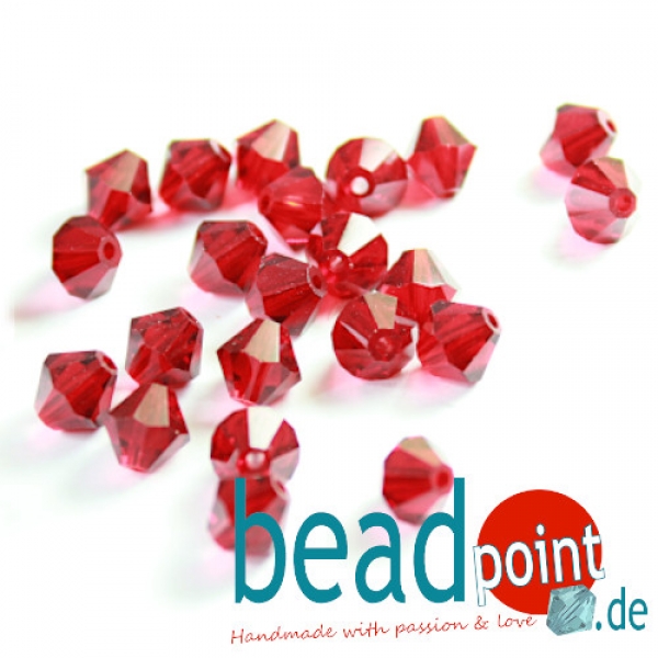 Delara MC Bead Bicone Siam 6mm 25 Stück