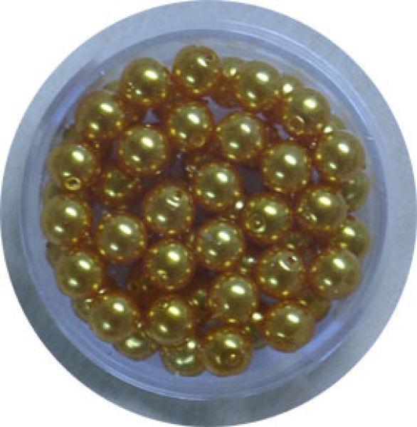 Wachs-Glasperle 6 mm hellorange 55 St.