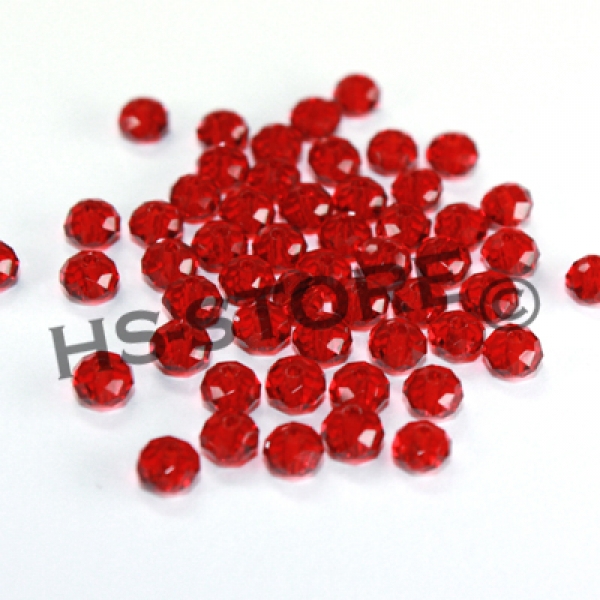 Glasschliffperle 4mm light siam 50 Stk.