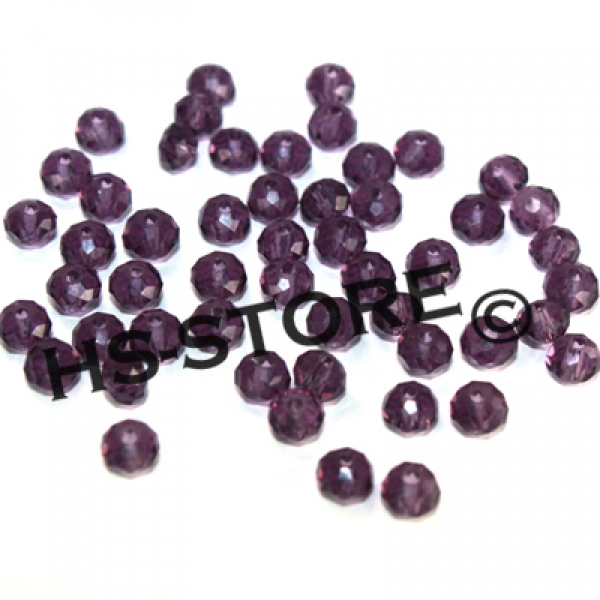 Glasschliffperle 4mm tanzanite 50 Stk.