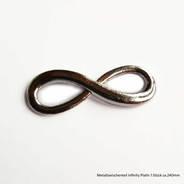 Metallzwischenteil Infinity platin 1 Stk