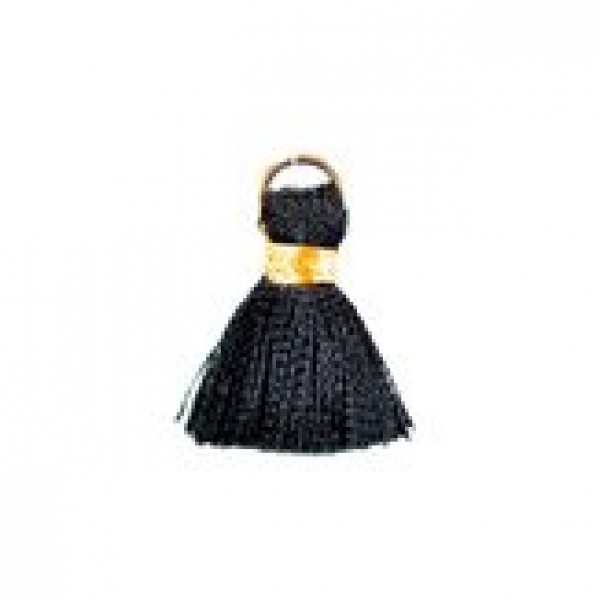 Quaste mit Öse schwarz  1 Stk