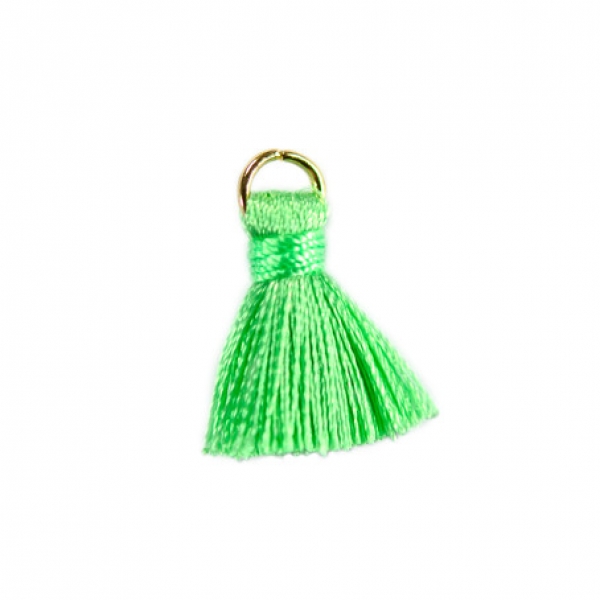 Quaste mit Öse hellgrün 1 Stk