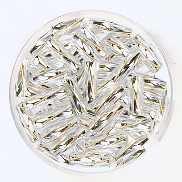 Glasstifte silbereinzug twisted kristall/gold 10mm 15gr.