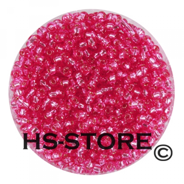 Jap Miyukirocailles 2,2mm silverlined rose 12gr