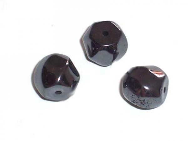 Hematite Walze innen geschliffen 10*16mm 1 Strang