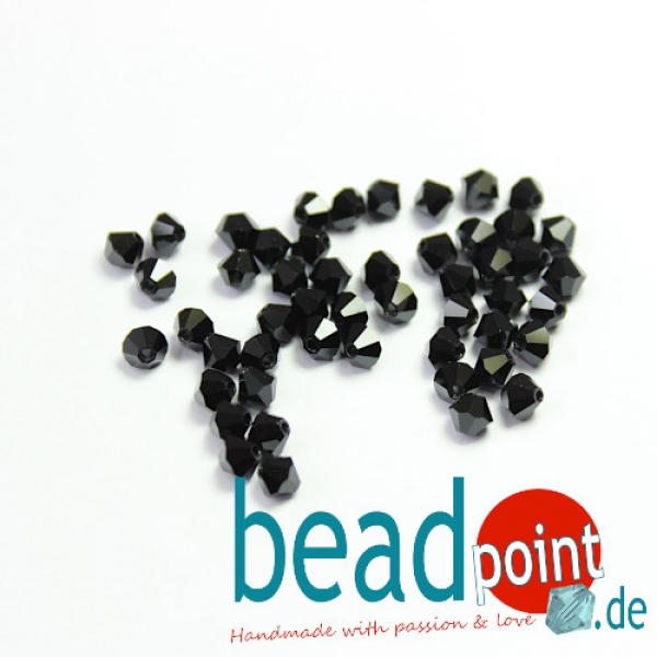 MC Bead 451 Bicone 4mm Jet 50 Stück