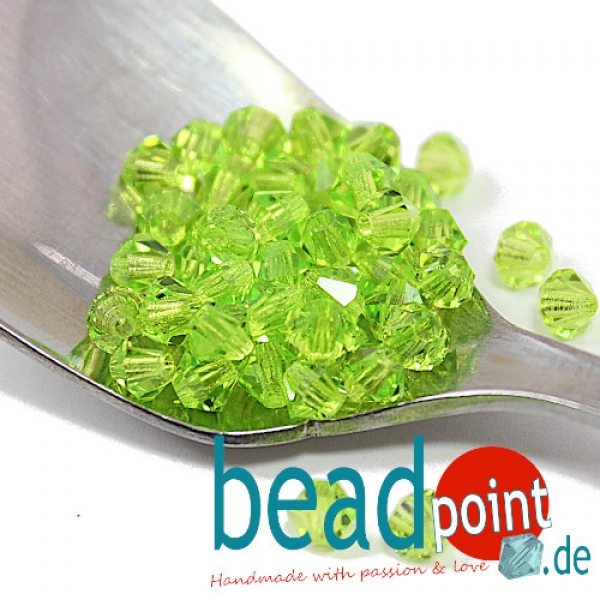 MC Bead 451 Bicone 4mm Limecicle 50 Stück