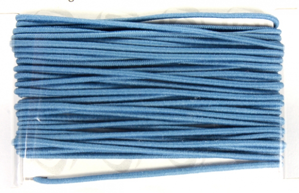 Gummifaden, 1 mm, m.blau, Karte 5 m