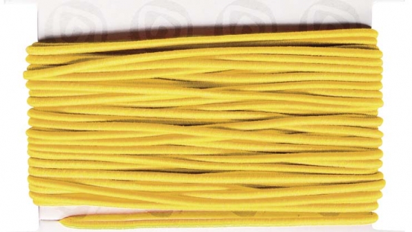 Gummifaden, 1 mm, gelb, Karte 5 m