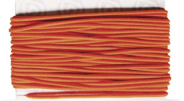 Gummifaden, 1 mm, orange, Karte 5 m
