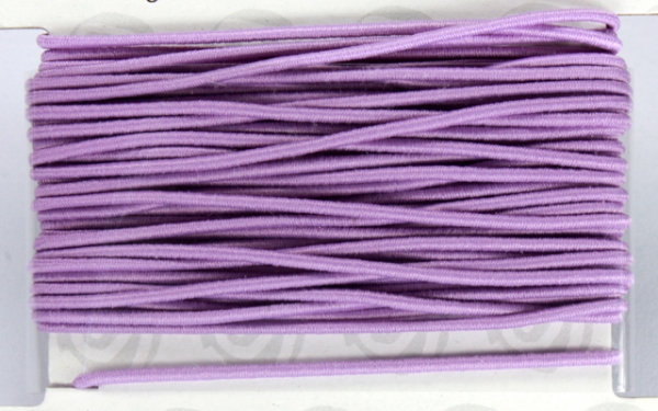 Gummifaden, 1 mm, lila, Karte 5 m