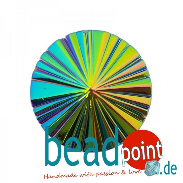 Pyramide Cabochon Schwarz silberiris 22,5mm