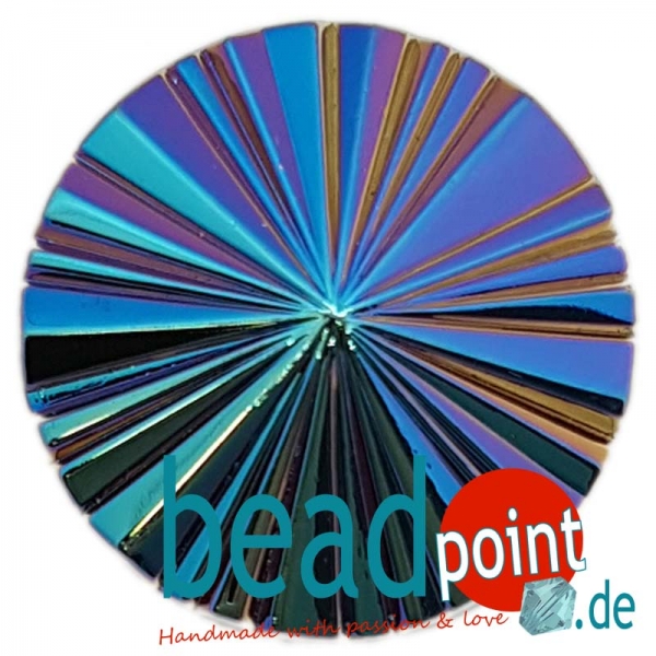 Pyramide Cabochon Schwarz silber iris bermuda 27mm