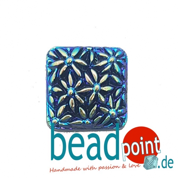 Blume 4eckig schwarz AB 14,5x14,5mm