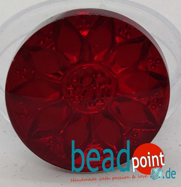 Blume Cabochon hellrot HM 371, 31mm