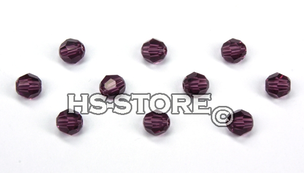 Swarovski Amethyst rund 4mm 10 Stück