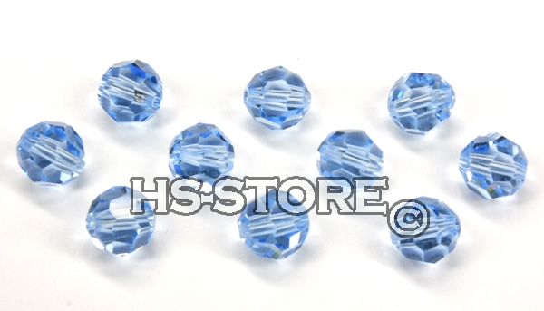 Swarovski Light Sapphire rund 6mm 10 Stück